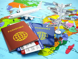 Visa application documents and passport